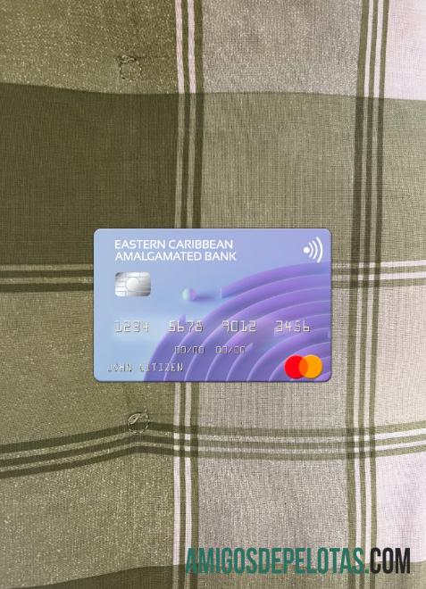 Antígua e Barbuda Caribe Oriental Amalgamated Bank Mastercard Photolook Front modelo